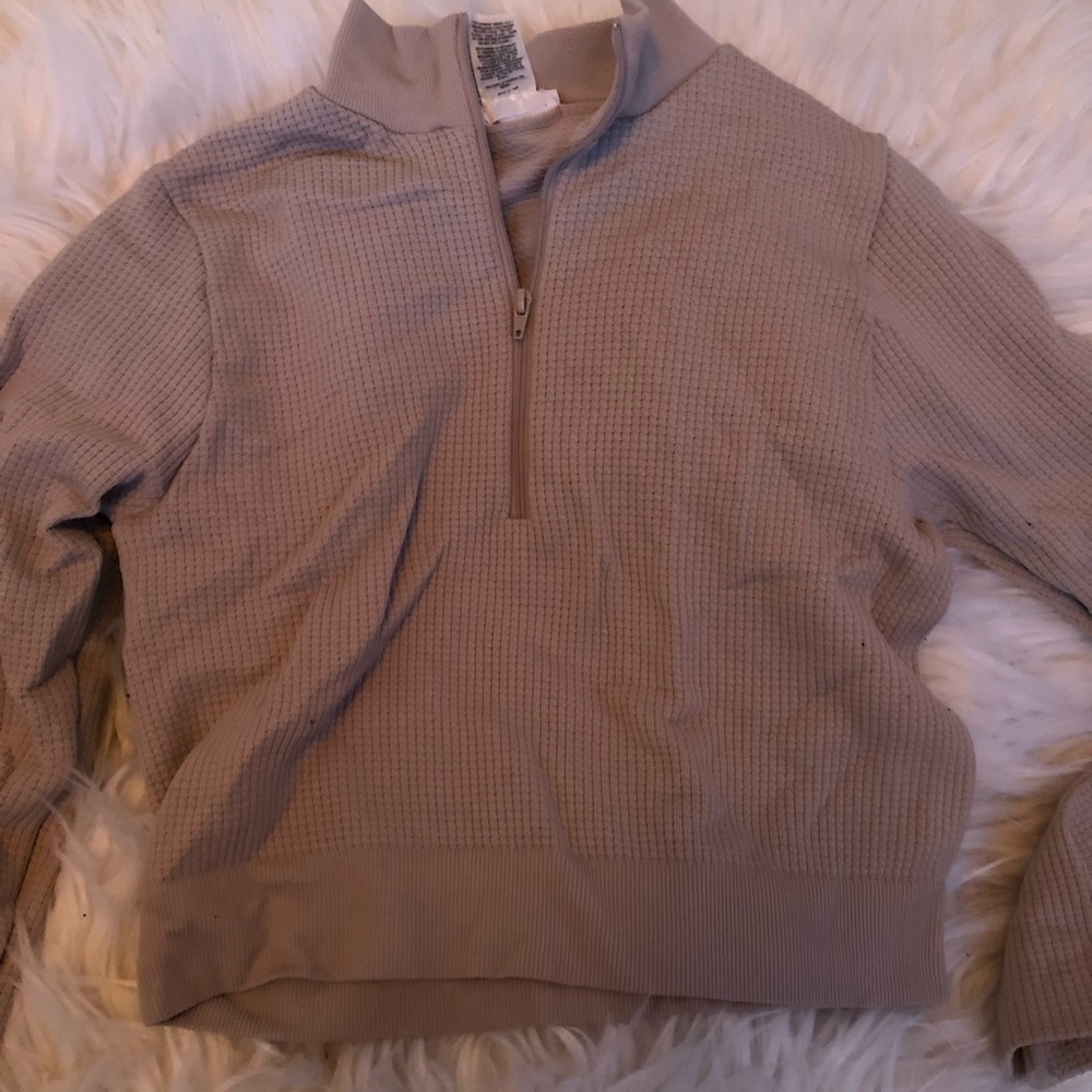 Ardene zip up waffle shirt